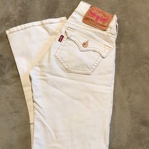 Levis 504 Slouch White Jeans Size 1